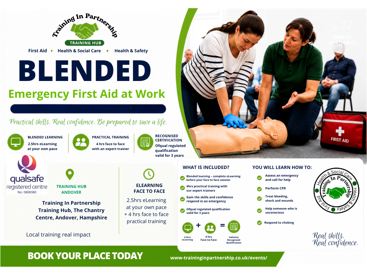 Emergency First Aid at Work Andover training course